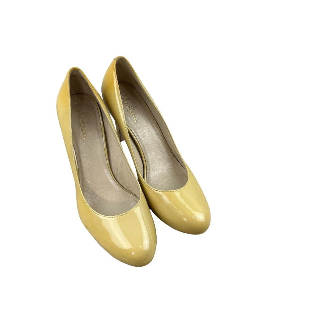 COLE HAAN Violet Air Pump in Nougat Patent Leather High Heels D33427 Size 8.5B